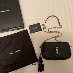 Saint Laurent Lou Mini Monogram YSL Quilt Calf Camera Bag